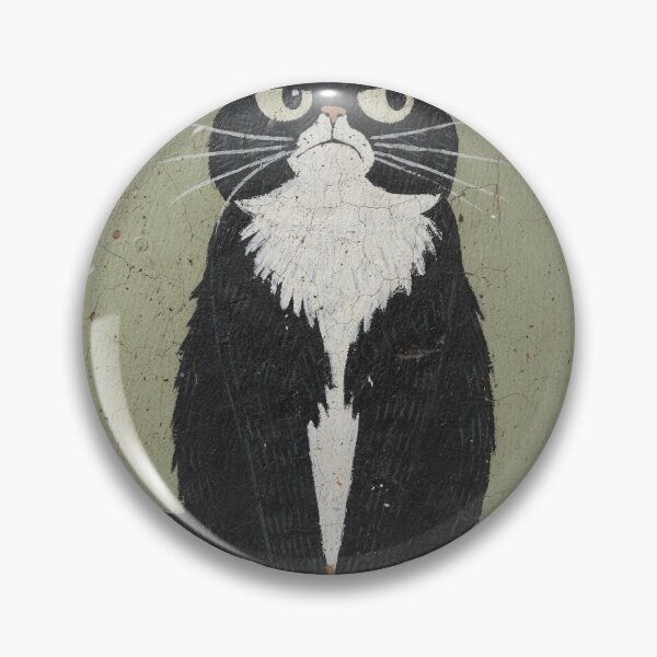 Item preview, Tuxedo Cat Sitting Like a Tiny Judge Folk Art designed and sold by PictorialWhimsy.