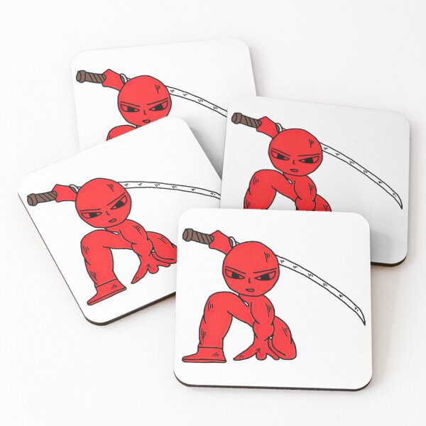Item preview, Round Head Samurai Cartoon Warrior Artwork designed and sold by sophiarogersart.