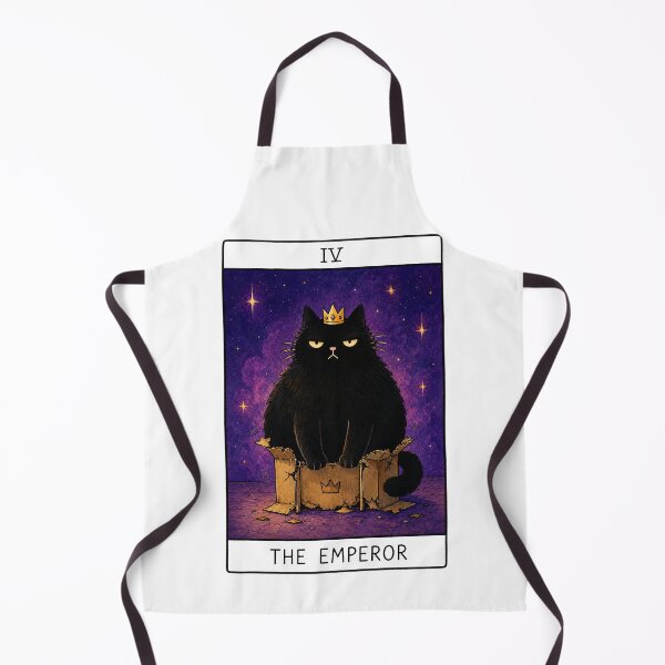 Item preview, The Emperor Tarot Card Black Cat designed and sold by MonkiFlipp.