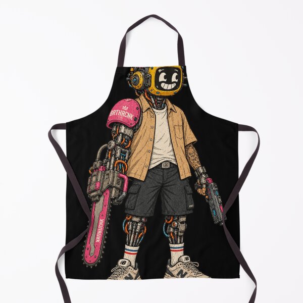 Item preview, Smiling TV Head Chainsaw Cyborg - BRTHRCNK Cyberpunk Robot Streetwear Art designed and sold by BRTHRCNK01.