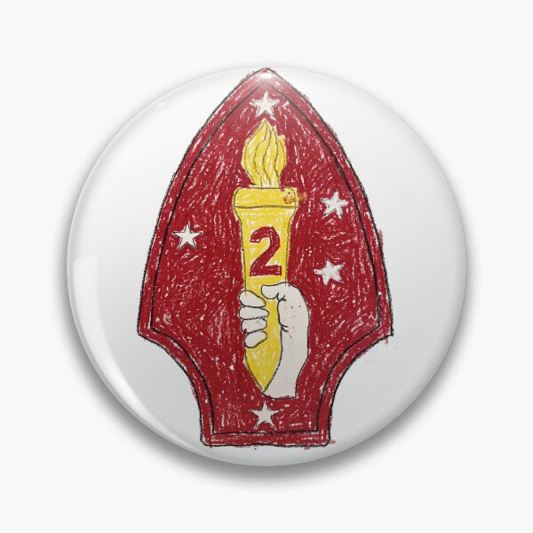 Item preview, 2nd Marine Division Crayon Art Insignia designed and sold by adrian noble.