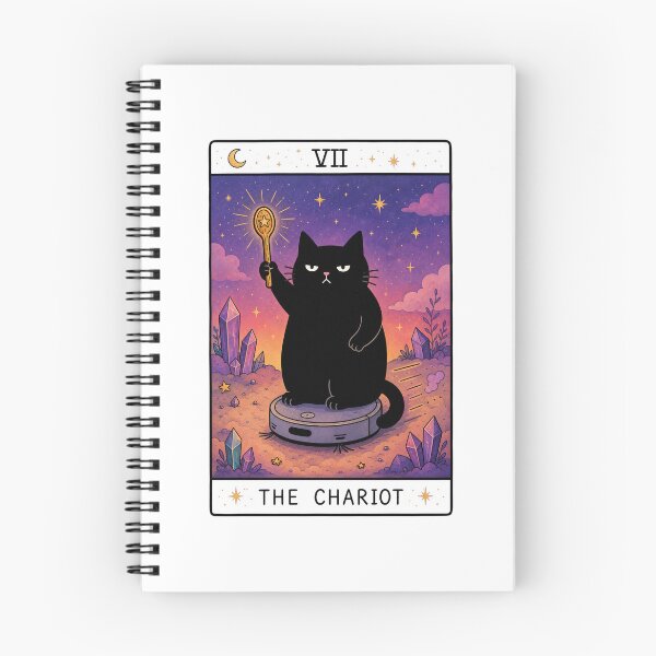 Item preview, The Chariot Tarot Card Black Cat designed and sold by MonkiFlipp.