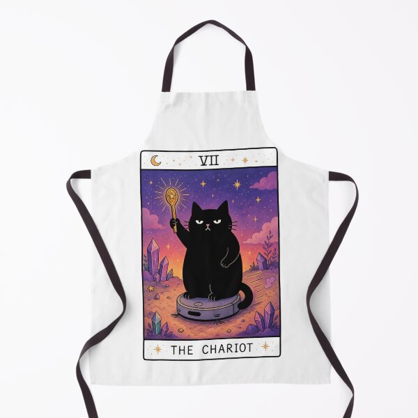 Item preview, The Chariot Tarot Card Black Cat designed and sold by MonkiFlipp.