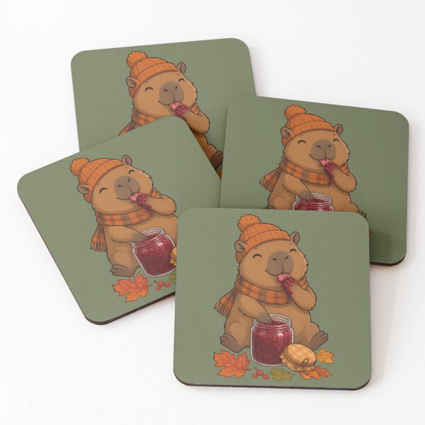 Item preview, Autumn Capybara Cranberry Jam designed and sold by Ivy-Triggs.