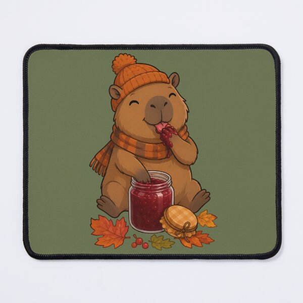 Item preview, Autumn Capybara Cranberry Jam designed and sold by Ivy-Triggs.