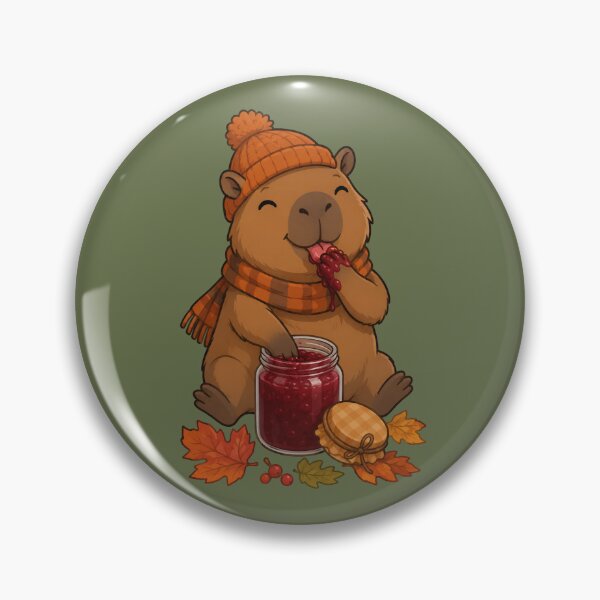 Item preview, Autumn Capybara Cranberry Jam designed and sold by Ivy-Triggs.