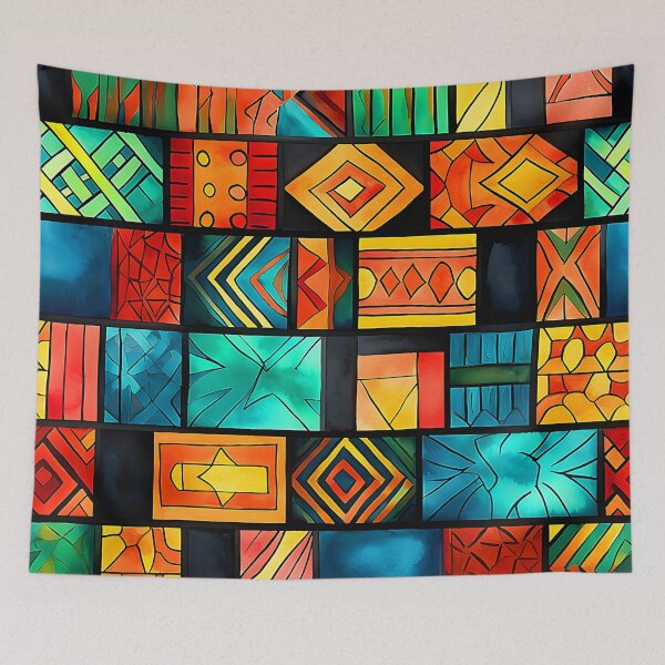 Item preview, Kwanzaa African-Inspired Red, Green, Black Geometric Pattern  designed and sold by DEC02.