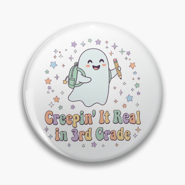 Item preview, Creepin It Real In 3rd Grade Cute Retro Ghost Teacher Student Halloween T-Shirt designed and sold by KreatoLab.