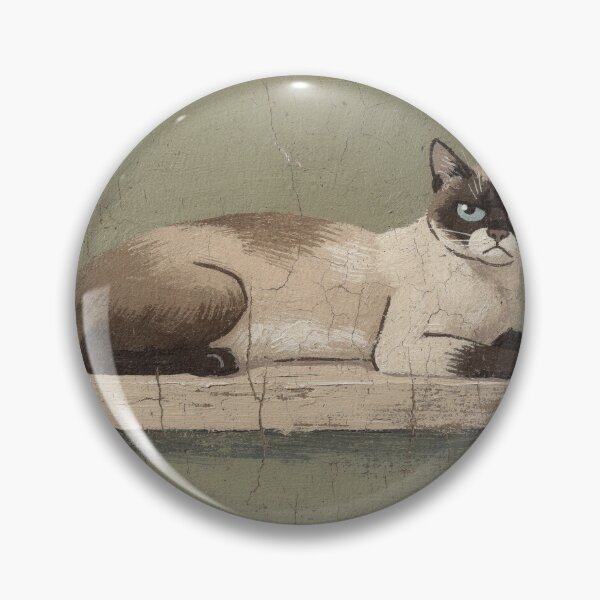 Item preview, Disapproving Siamese on the Windowsill Folk Art designed and sold by PictorialWhimsy.