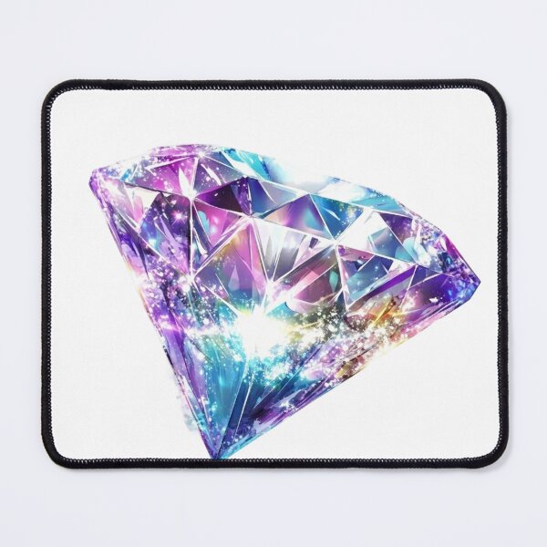 Item preview, Sparkling Purple Diamond Gemstone Watercolor Art designed and sold by KLSRAJ.
