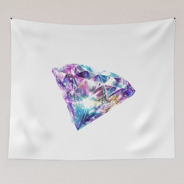 Item preview, Sparkling Purple Diamond Gemstone Watercolor Art designed and sold by KLSRAJ.