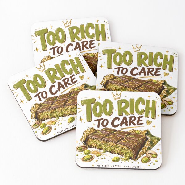 Item preview, Too Rich to Care | Luxury Dubai Chocolate Pistachio Design designed and sold by UUniqueIImprint.