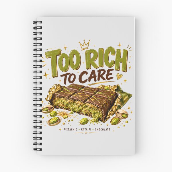 Item preview, Too Rich to Care | Luxury Dubai Chocolate Pistachio Design designed and sold by UUniqueIImprint.