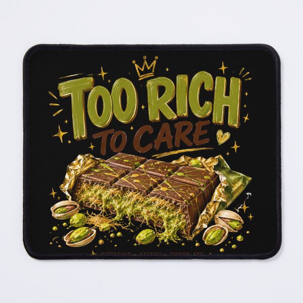 Item preview, Too Rich to Care | Luxury Dubai Chocolate Pistachio Design designed and sold by UUniqueIImprint.