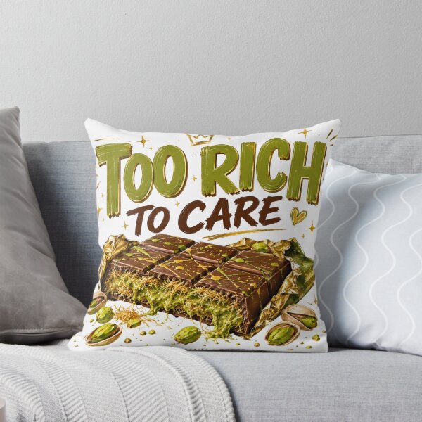 Item preview, Too Rich to Care | Luxury Dubai Chocolate Pistachio Design designed and sold by UUniqueIImprint.