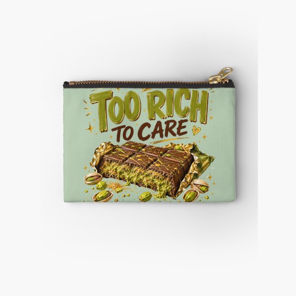 Item preview, Too Rich to Care | Luxury Dubai Chocolate Pistachio Design designed and sold by UUniqueIImprint.