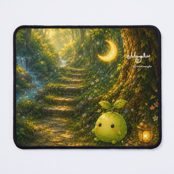 Item preview, Enchanted Forest Path with a Little Leaf Spirit designed and sold by Minimergle.