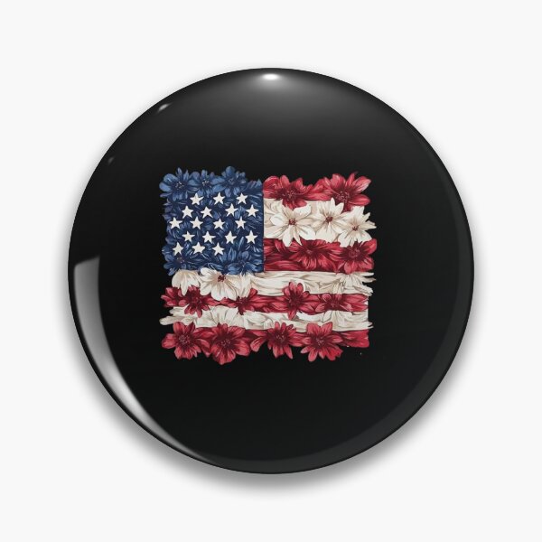 Item preview, Floral American Flag Patriotic USA Design – Red White & Blue Americana designed and sold by roartusa.