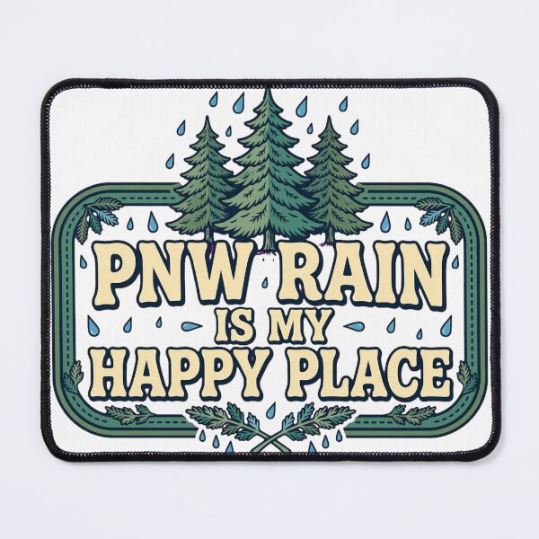 Item preview, PNW Rain Is My Happy Place Funny Pacific Northwest Rain Shirt. designed and sold by Elevated PNW.