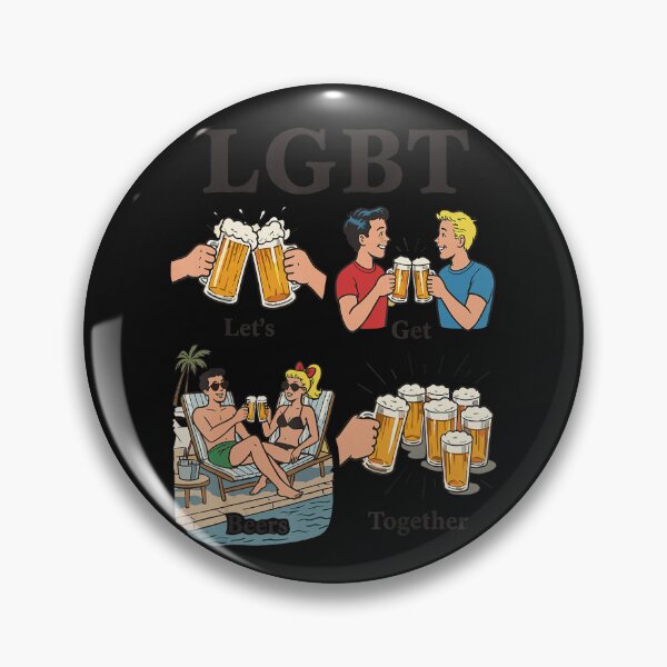 Item preview, LGBT Let's Get Beers Together Pride Community Beer Lover Funny designed and sold by BrockmeyeSB.