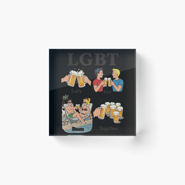 Item preview, LGBT Let's Get Beers Together Pride Community Beer Lover Funny designed and sold by BrockmeyeSB.