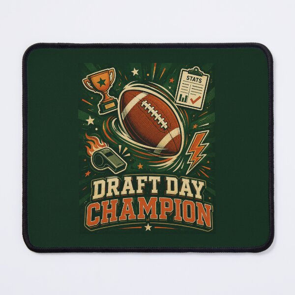 Item preview, Draft Day Champion Fantasy Football Funny Graphic Tee designed and sold by Fanverse Merchandise.