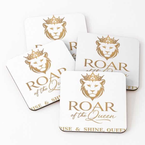 Item preview, Rise & Shine, Queen" – Roar of the Queen Gold Lion Crown Graphic T-Shirt Design designed and sold by roarqueen.
