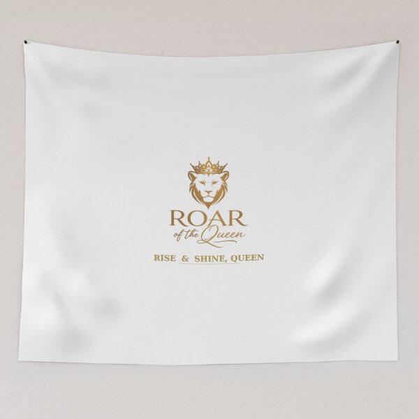 Item preview, Rise & Shine, Queen" – Roar of the Queen Gold Lion Crown Graphic T-Shirt Design designed and sold by roarqueen.
