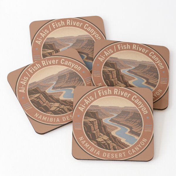 Item preview, Ai‑Ais Fish River Canyon Namibia Desert Canyon Round Badge designed and sold by The Digital Compass.