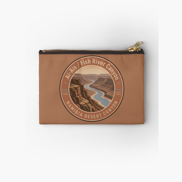 Item preview, Ai‑Ais Fish River Canyon Namibia Desert Canyon Round Badge designed and sold by The Digital Compass.