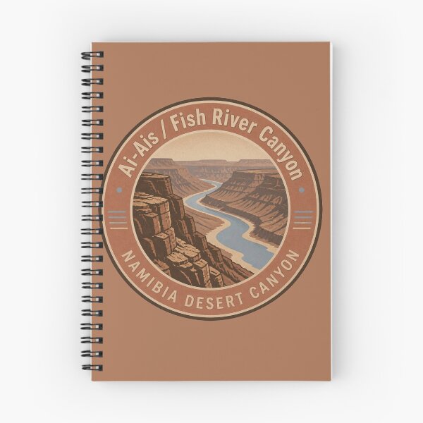 Item preview, Ai‑Ais Fish River Canyon Namibia Desert Canyon Round Badge designed and sold by The Digital Compass.