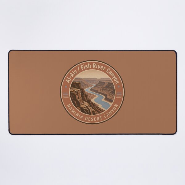 Item preview, Ai‑Ais Fish River Canyon Namibia Desert Canyon Round Badge designed and sold by The Digital Compass.