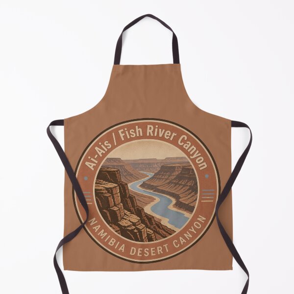 Item preview, Ai‑Ais Fish River Canyon Namibia Desert Canyon Round Badge designed and sold by The Digital Compass.