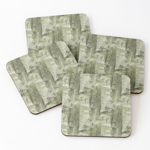 Item preview, Monochromatic Grunge Textured Abstract in Green designed and sold by Artistestella.