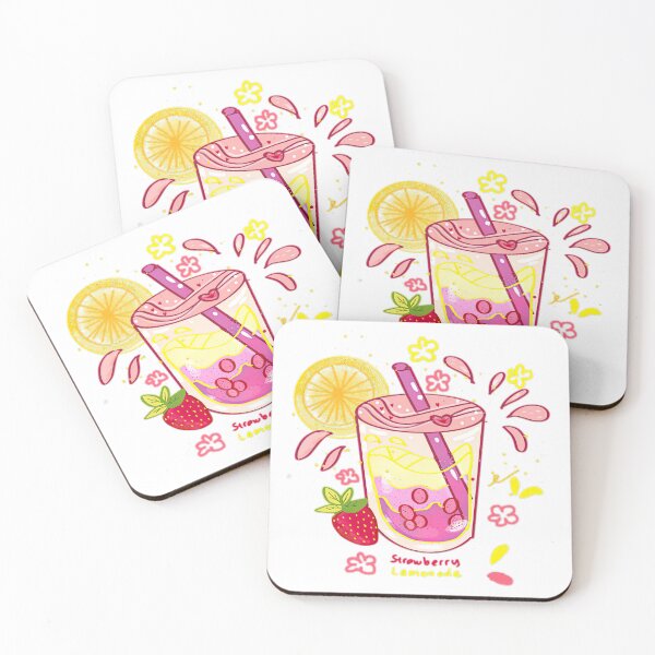 Item preview, Strawberry Lemonade Summer Drink Illustration designed and sold by jamesromanwaxz.