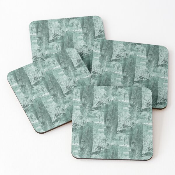 Item preview, Monochromatic Grunge Textured Abstract in Teal designed and sold by Artistestella.