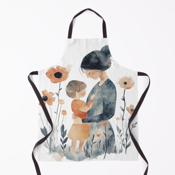 Item preview, Gentle Mother and Child Poppy Garden Watercolor Art designed and sold by KLSRAJ.