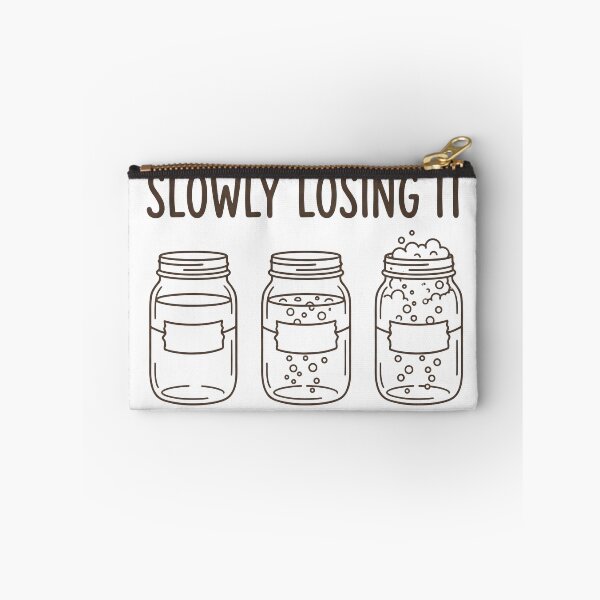 Item preview, Slowly Losing It Funny Jar Progression Mental Health Humor Design designed and sold by StickerNestYou.