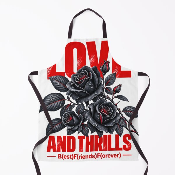 Item preview, Love and Thrills Rose T-Shirt Design | Gothic Black Rose Graphic | Vintage Streetwear Floral Print designed and sold by Trendnextstore.