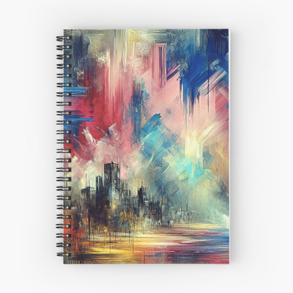 Item preview, Fantasy Futuristic Techno Cyberpunk City Vibrant Abstract Art designed and sold by DEC02.