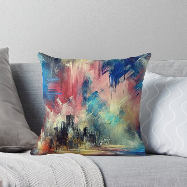 Item preview, Fantasy Futuristic Techno Cyberpunk City Vibrant Abstract Art designed and sold by DEC02.