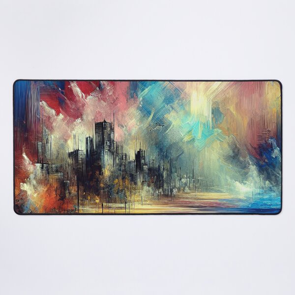 Item preview, Fantasy Futuristic Techno Cyberpunk City Vibrant Abstract Art designed and sold by DEC02.