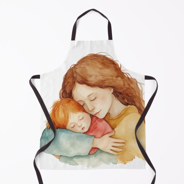 Item preview, Mother Holding Sleeping Child Tender Embrace Watercolor designed and sold by KLSRAJ.