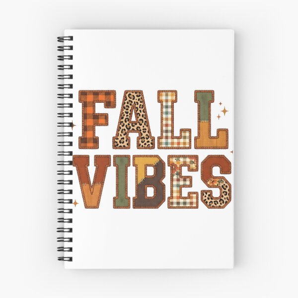 Item preview, Fall Vibes Patchwork Lettering Autumn Cozy Seasonal Design designed and sold by StickerNestYou.