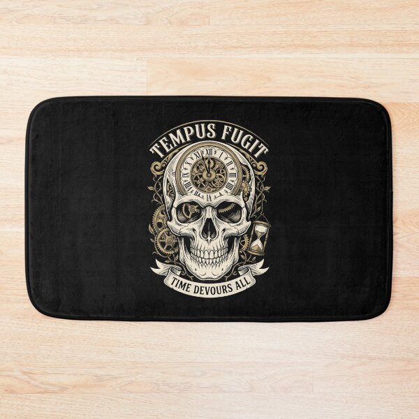 Item preview, Tempus Fugit Skull Clock - Vintage Memento Mori Dark Academia Gift designed and sold by SplashTastic.