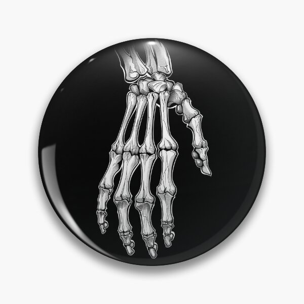 Item preview, Skeletal Hand Anatomy Black and White Gothic Medical Illustration Art Design designed and sold by inkoutninja.