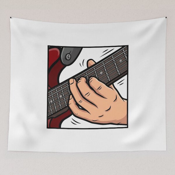 Item preview, Guitar Bass Player Hand Illustration – Musician Bass Guitar Design designed and sold by StickerNestYou.
