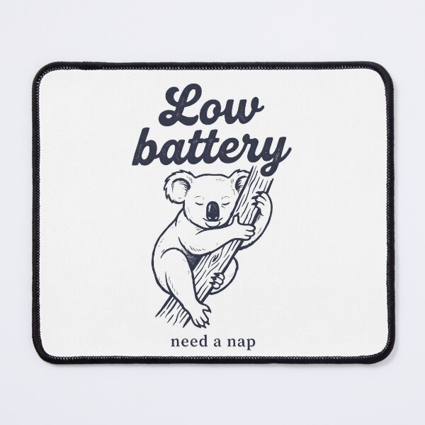 Item preview, Low Battery Koala Need a Nap – Cute Sleepy Animal Funny design designed and sold by StickerNestYou.