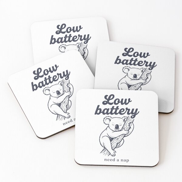 Item preview, Low Battery Koala Need a Nap – Cute Sleepy Animal Funny design  designed and sold by StickerNestYou.