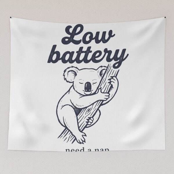 Item preview, Low Battery Koala Need a Nap – Cute Sleepy Animal Funny design  designed and sold by StickerNestYou.